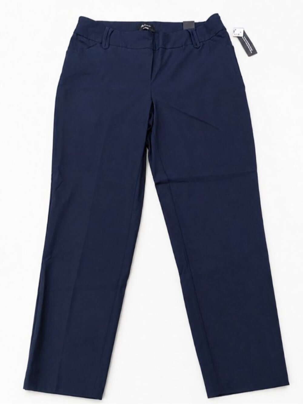 Reitmans The Iconic Straight Leg Dress Pants Women's 12 Petite Navy Blue Stretch
